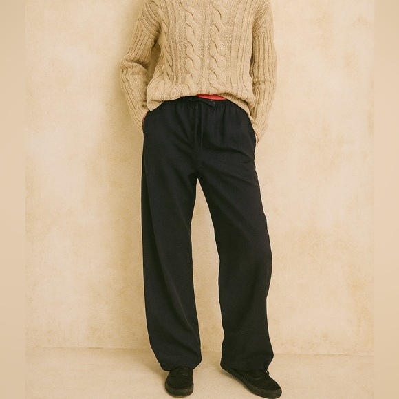 urban groove Pants - Vtg Urban Groove Black Parachute Harem Soft Straight Wide Leg Cargo Pants